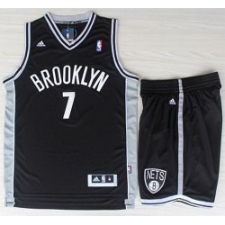 Brooklyn Nets 7 Joe Johnson Black Revolution 30 Swingman Jerseys Shorts NBA Suits