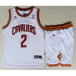 Cleveland Cavaliers 2 Kyrie Irving White Revolution 30 Swingman Jerseys Shorts NBA Suits