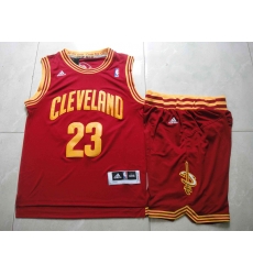 NBA Cleveland Cavaliers 23 LeBron James Red Jerseys Shorts Set Suit