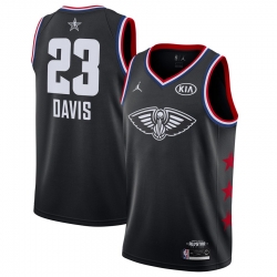 Men 2019 NBA All-Star Pelicans #23 Anthony Davis Black Jersey