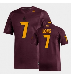 Men Arizona State Sun Devils Ethan Long Replica Maroon Football Jersey