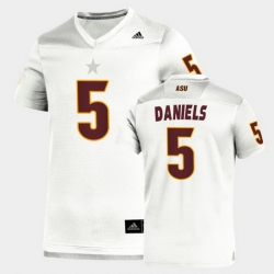 Men Arizona State Sun Devils Jayden Daniels Replica White Football Jersey