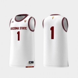 Men Arizona State Sun Devils White Basketball Swingman Adidas Replica Jersey