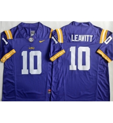 Men LSU Tigers 10 Sam Leavitt Purple 2026 F U S E Stitched Jersey Men LSU Tigers 10 Sam Leavitt Purple 2026 F U S E Stitched Jersey