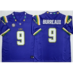 Men LSU Tigers  9 Joe Burreaux Purple 2026 F U S E  Stitched Jersey