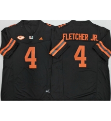 Men Miami Hurricanes 4 4 Mark Fletcher Jr Black F U S E Stitched Football Jersey Men Miami Hurricanes 4 4 Mark Fletcher Jr Black F U S E Stitched Football Jersey