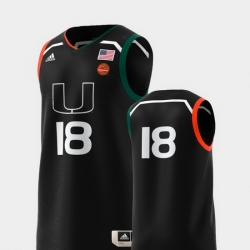 Men Miami Hurricanes Black Basketball Swingman Adidas Replica Jersey