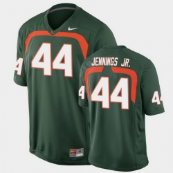 Men Miami Hurricanes Bradley Jennings Jr. Game Green College Football Jersey