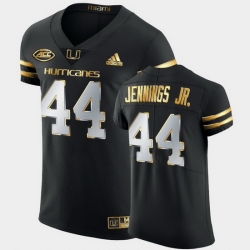 Men Miami Hurricanes Bradley Jennings Jr. Golden Edition Black Authentic Jersey