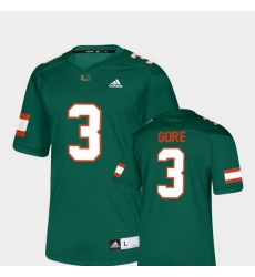 Men Miami Hurricanes Frank Gore 3 Green Nflpa Alumni Chase Replica Jersey