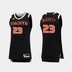 Men Miami Hurricanes Kameron Mcgusty Black White Chase College Basketball Jersey