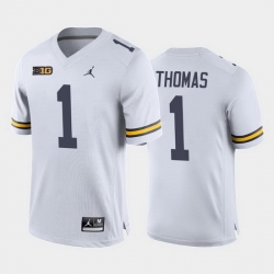 Michigan Wolverines Ambry Thomas White Away Men'S Jersey