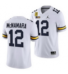 Michigan Wolverines Cade Mcnamara White Tm 42 Patch Honor Tate Myre Jersey