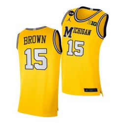 Michigan Wolverines Chaundee Brown Yellow Blm Social Justice Men Jersey