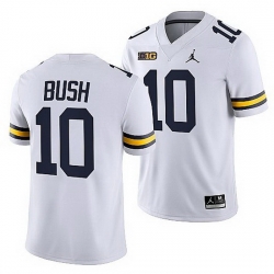 Michigan Wolverines Devin Bush White Nfl Alumni Men Jersey