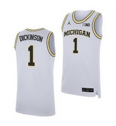 Michigan Wolverines Hunter Dickinson White Replica Jersey