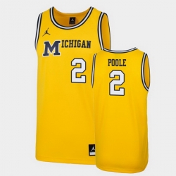 Michigan Wolverines Jordan Poole Maize Replica Men'S Jersey