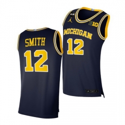 Michigan Wolverines Mike Smith 2021 Big Ten Regular Season Champions Blm Navy Jersey