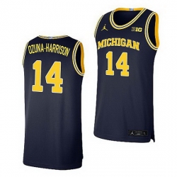 Michigan Wolverines Rico Ozuna Harrison Navy Limited Basketball Jersey