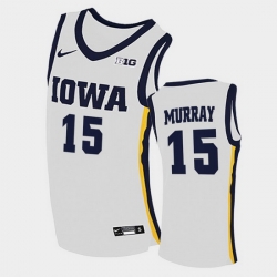 Men Iowa Hawkeyes Keegan Murray Home White College Basketball Jersey