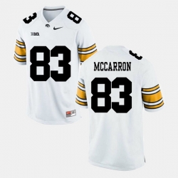 Men Riley Mccarron White Iowa Hawkeyes Alumni Football Game Jersey