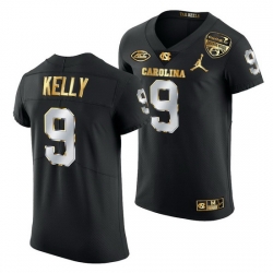 North Carolina Tar Heels Cam'Ron Kelly Black 2021 Orange Bowl Golden Edition Jersey