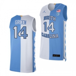 North Carolina Tar Heels Danny Green 2021 Blue White Split Edition Special Jersey