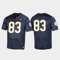 Men Notre Dame Fighting Irish 83 Navy Premier Football Jersey