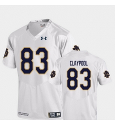 Men Notre Dame Fighting Irish Chase Claypool 83 White College Football Replica Jersey