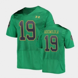 Men Notre Dame Fighting Irish Justin Ademilola College Football Green Replica Jersey