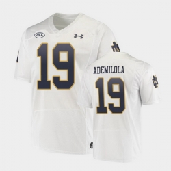 Men Notre Dame Fighting Irish Justin Ademilola Replica White College Football Playoff Jersey