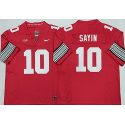 Men Ohio State Buckeyes  10 Julian Sayin Red 2026 F U S E  Limited Stitched Jersey