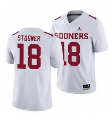 Oklahoma Sooners Austin Stogner White Game Men'S Jersey