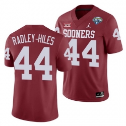 Oklahoma Sooners Brendan Radley Hiles Crimson 2020 Cotton Bowl Classic College Football Jersey