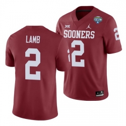 Oklahoma Sooners Ceedee Lamb Crimson 2020 Cotton Bowl Men'S Jersey