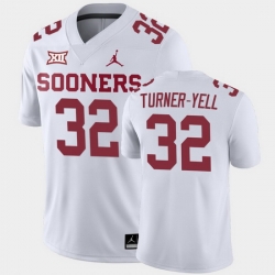 Oklahoma Sooners Delarrin Turner Yell White Away Men'S Jersey