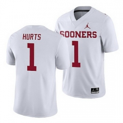 Oklahoma Sooners Jalen Hurts White Game Men'S Jersey