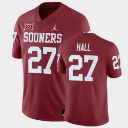 Oklahoma Sooners Jeremiah Hall Crimson Home Men'S Jersey