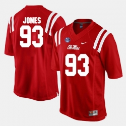 D.J. Jones Red Ole Miss Rebels Alumni Football Game Jersey