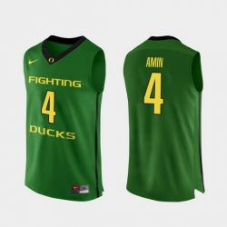 Men Oregon Ducks Ehab Amin Apple Green Authentic College Basketball Jersey