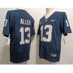 Men Penn State Nittany Lions #13 Kaytron Allen Navy Blue College Football Jersey