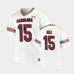 Men South Carolina Gamecocks Collin Hill Replica White Premiere Football Jersey