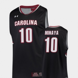 Men South Carolina Gamecocks Justin Minaya Black Replica College Basketball Jersey