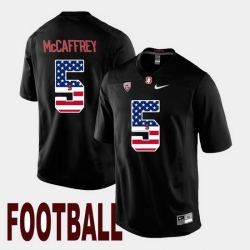 Christian Mccaffrey Black Stanford Cardinal Us Flag Fashion Jersey