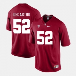 Men Stanford Cardinal David Decastro College Football Cardinal Jersey