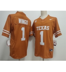 Men Texas Longhorns  1 Ryan Wingo Orange 2026 F U S E  Stitched Jersey