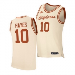 Texas Longhorns Jaxson Hayes Cream Retro Texas Longhorns Jersey