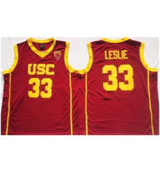 USC Trojans Basketball Jersey #33 Lisa Leslie Red Stitched NCAA Jersey