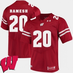 Men Wisconsin Badgers Austin Ramesh Red Alumni Football Game Ncaa 2018 Jersey