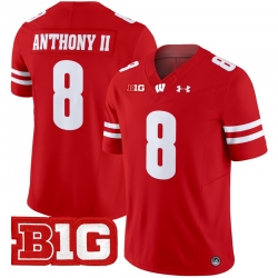 Men Youth Wisconsin Badgers 16 Russell Wilson White 2024 Vapor Limited Jersey All Stitched